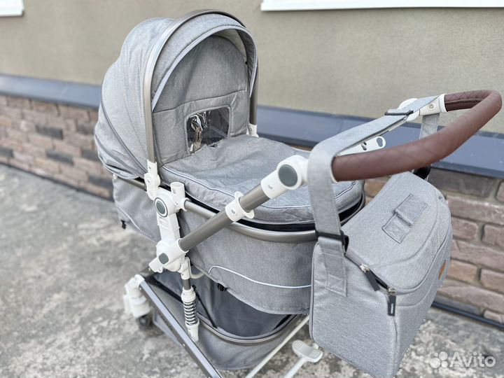 Коляска 3 в 1 с перекидной ручкой