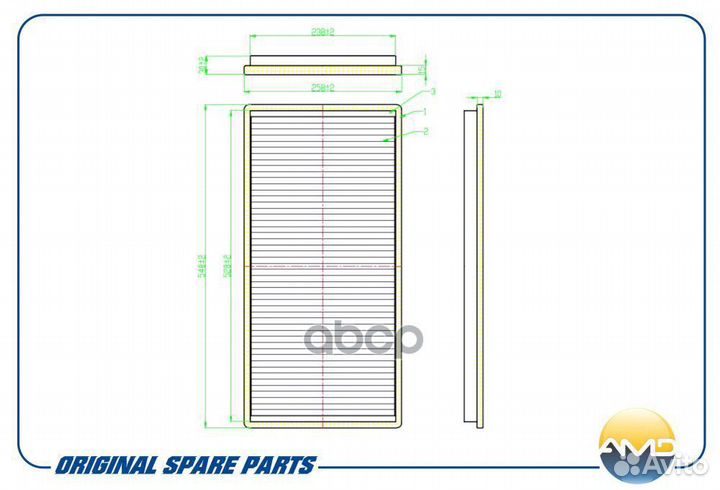 Фильтр салонный (антибактериальный, угольный) A