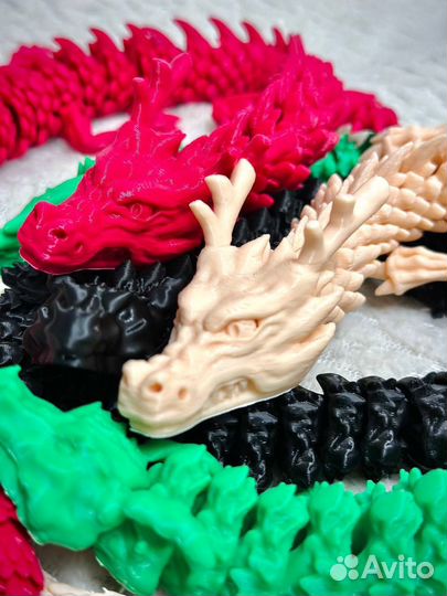 Подвижный дракон напечатанный на 3D принтере