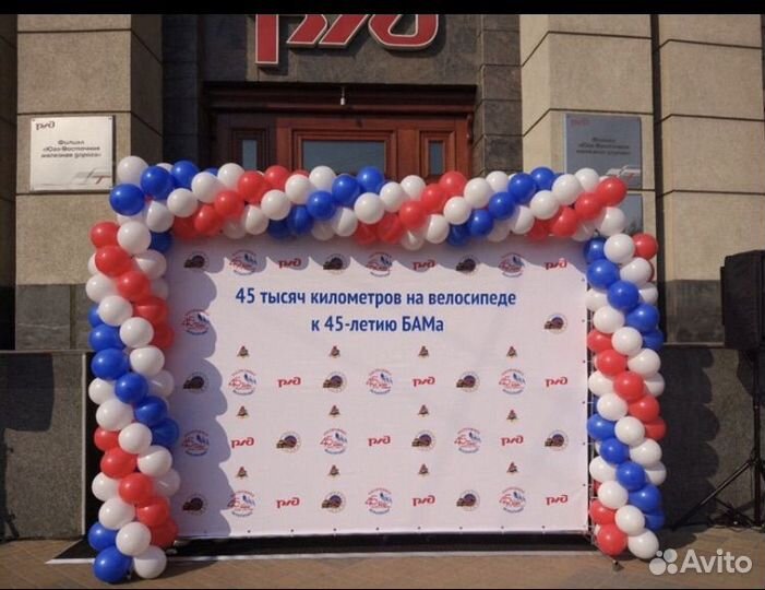 Оформление шарами офиса магазина открытия