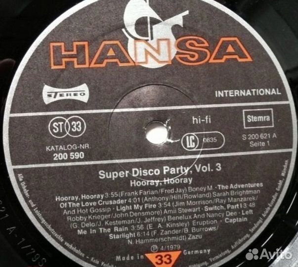 ''Super Disco Party'' Vol.3 Gilla,Boney M LP 1979