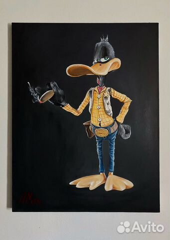 Даффи Дак. Картина масло