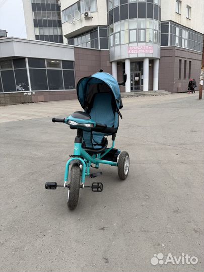 Детский велосипед трехколесный с ручкой,фарой