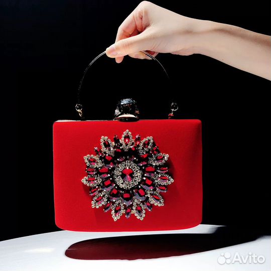 Сумка винтажная со стразами 2 цвета