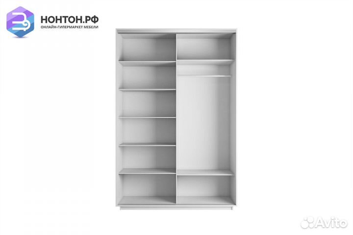 Шкаф-купе 2-х дверный Нонтон фото №1003 / белый сн