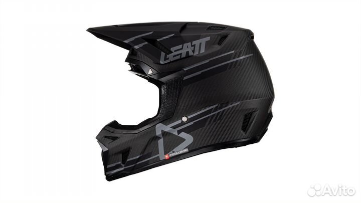 Мотошлем Leatt Moto 9.5 Carbon Helmet Kit, Black