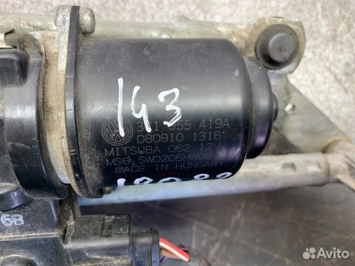 Трапеция дворников с двигателем Volkswagen Passat