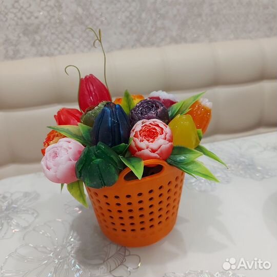 Мыльные букеты ручной работы