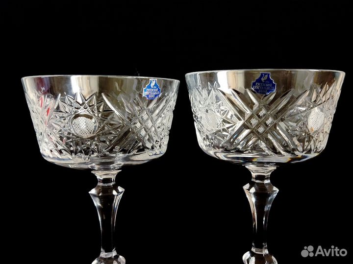 Хрустальная конфетница на ножке гхс