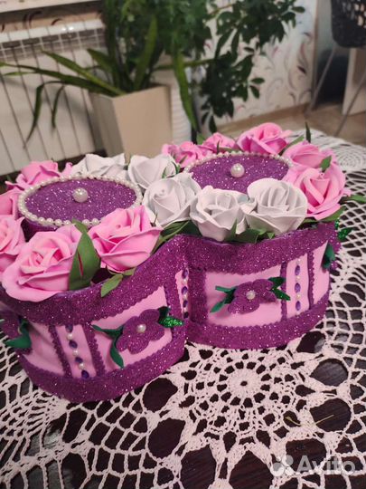 Светильник шкатулки с розами