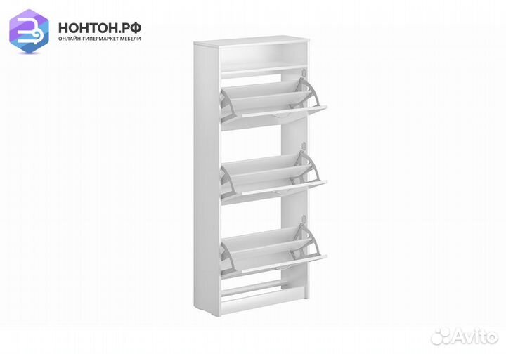 Тумба для обуви Орион 3 ячейки белая