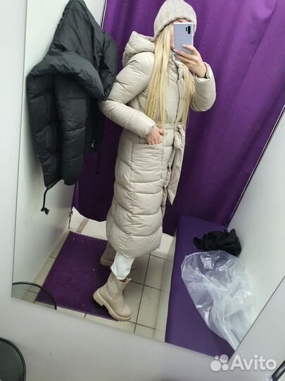 Пуховик зимний длинный женский 42 44