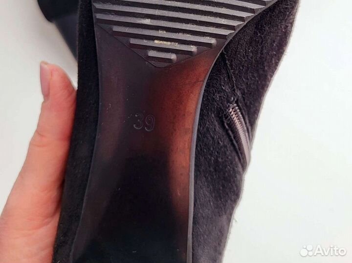 Ботильоны черн 40 замш натур