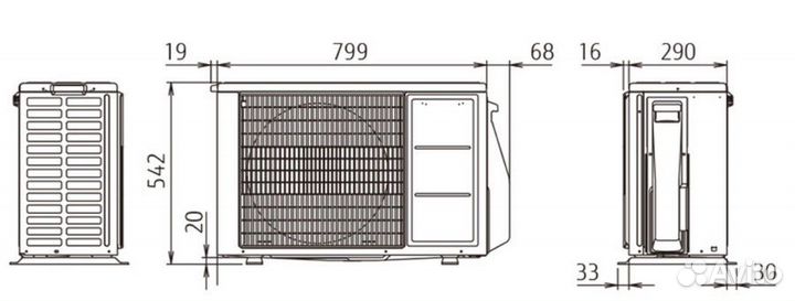 Наружный блок мультисплит системы Fujitsu aoyg14kbta2