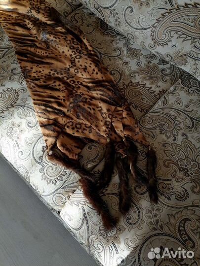 Палантин с мехом норки