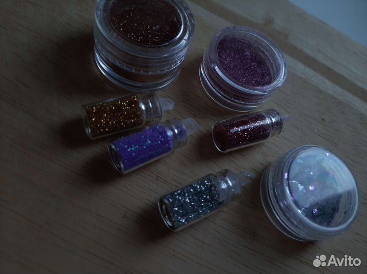 Пигмент + блестки для творчества и дизайна ногтей