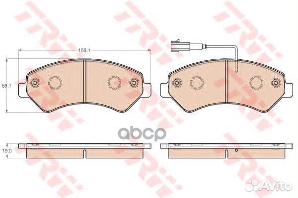 Колодки пер.citroen jumper 2.2 Hdi 06 GDB198