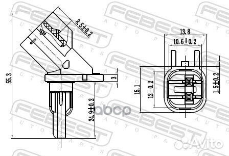 Датчик abs перед прав/лев 27606003 Febest
