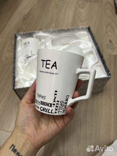 Керамический чайный набор + чай. новый