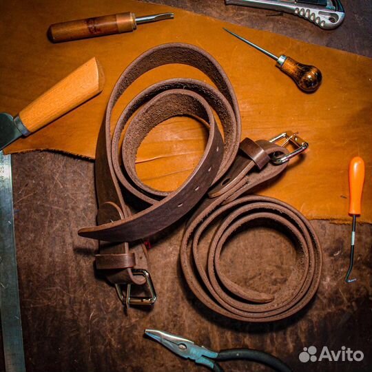Ремни мужские из натуральной кожи ручной работы