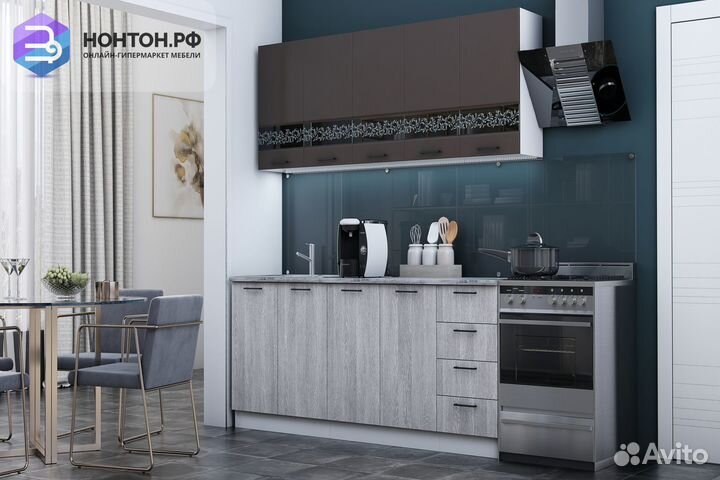 Кухня Милена 2.0 м смоки софт / вяз