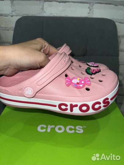 Сабо Crocs шлепанцы детские розовые 34/35