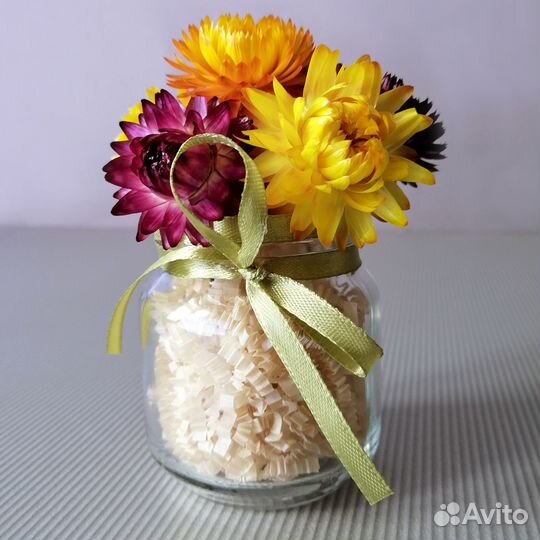 Сухоцветы в банке