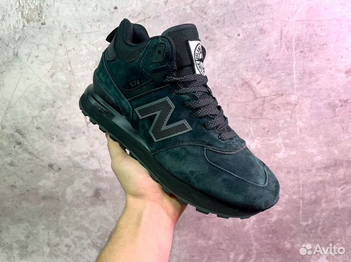 Кроссовки New Balance 574 Stone Island с мехом