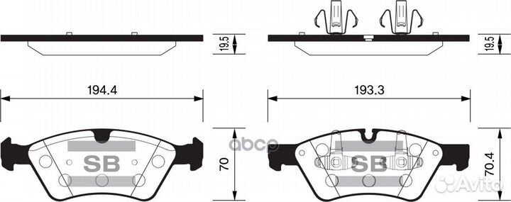 SP2189 колодки дисковые передние MB W164/W251