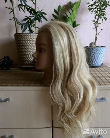 Манекен для причесок натуральные волосы