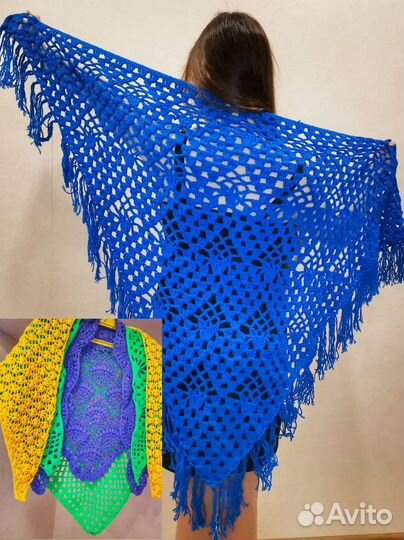 Платок-шаль, ручная работа