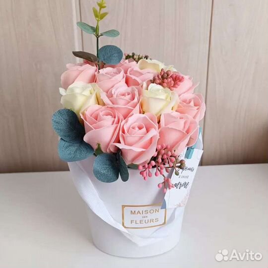 Букеты из мыльных роз