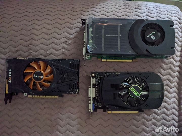 Видеокарты gtx 750ti 2gb, 550ti 1gb, 9800 512мб