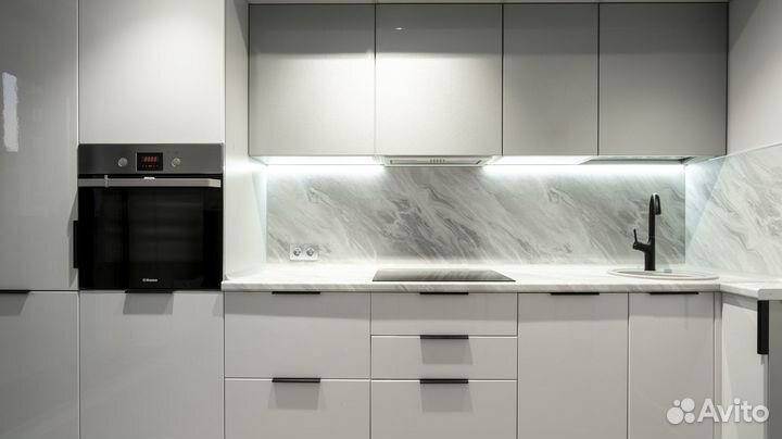 Кухня Мармо. Прямой гарнитур