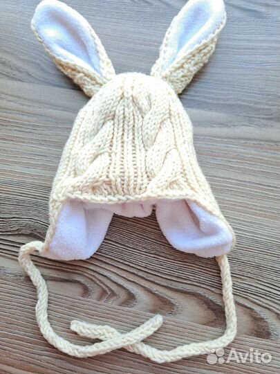 Шапочка для новорожденного теплая