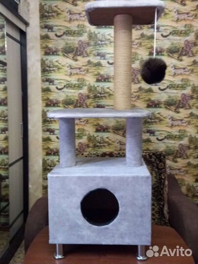 Домик для кошки с когтеточкой,ремонт,когтеточки