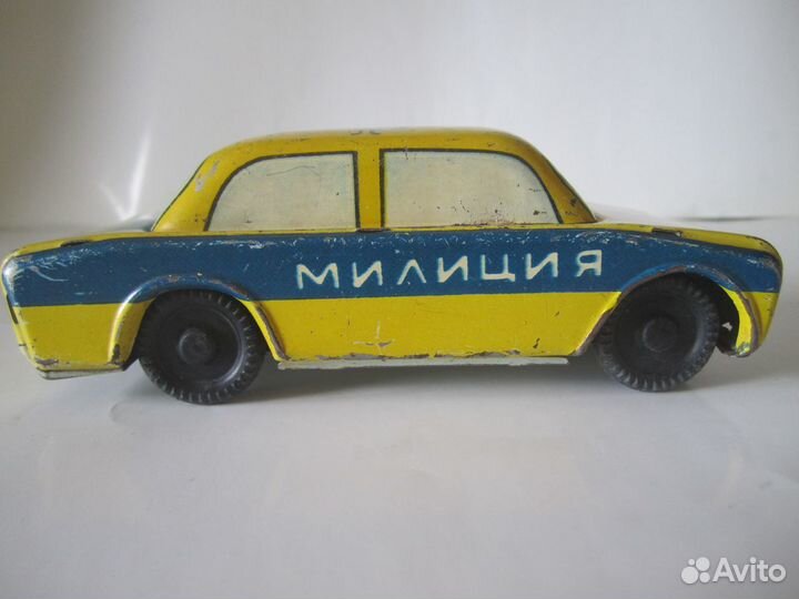 Игрушечная машинка Милиция гаи. Сделано в СССР