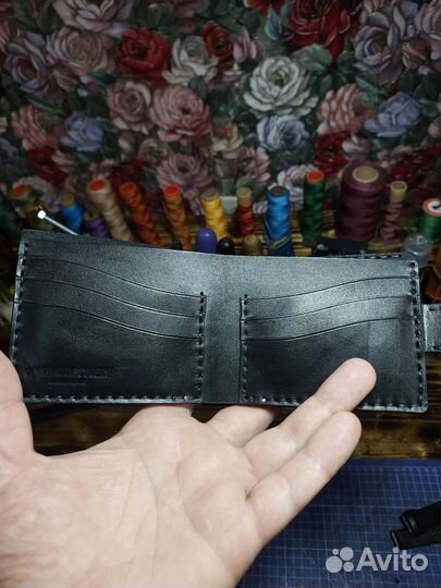 Кошелек мужской кожаный ручной работы