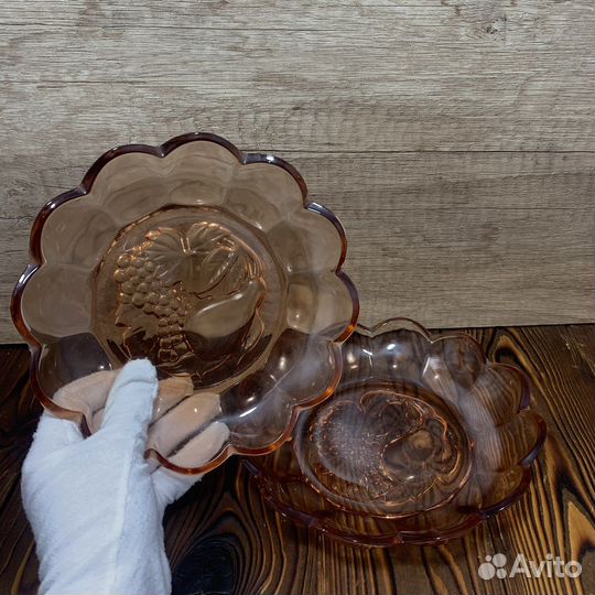 Тарелка Чешское Стекло Сделано В СССР Ретро