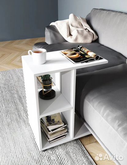 Журнальный столик белый/столик приставной