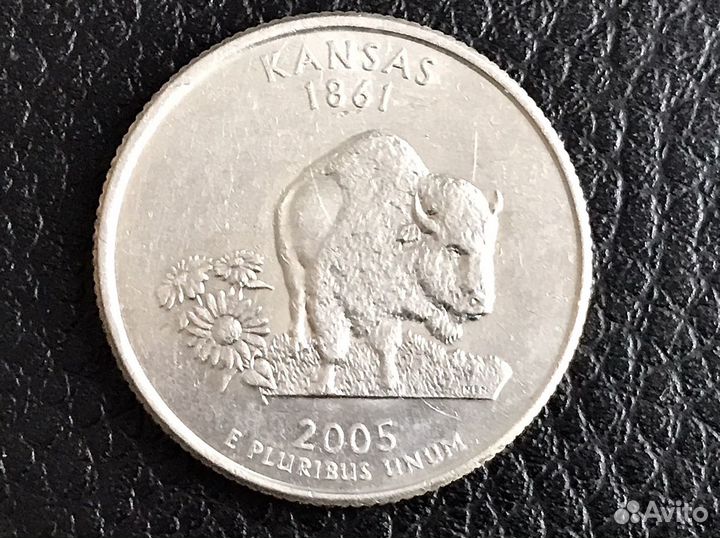 Квотер 2005 P Kansas Буффало XF