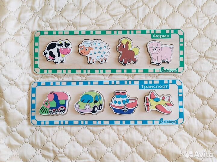 Деревянные пазлы и рамки-вкладыши