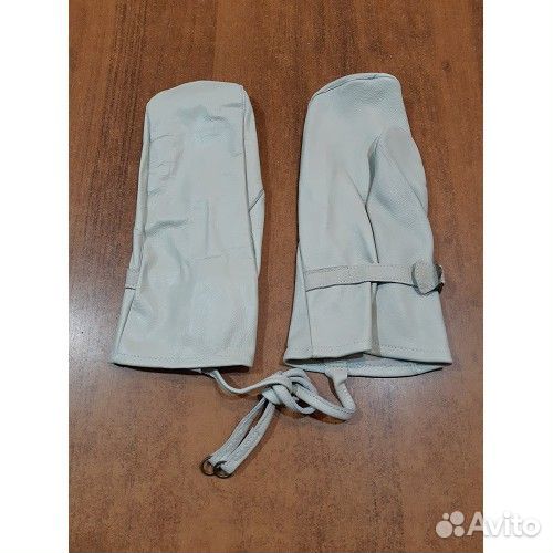 Рукавицы кожаные армии Швеции, белые, новые