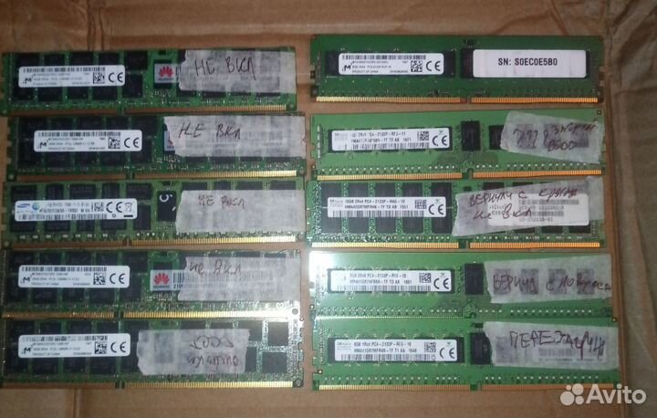 10 неисправных ddr3 и ddr4 ecc reg
