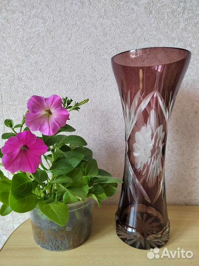 Ваза марганцевое стекло СССР