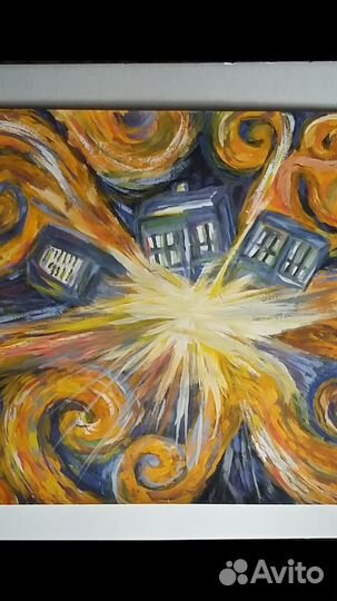 Рисунок постер взрыв Тардиса А3