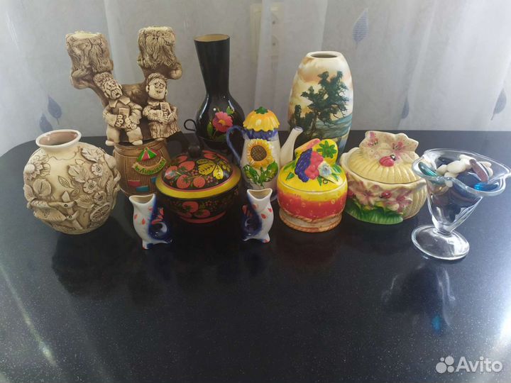 Вазочки, подсвечник, картины, декор для дома