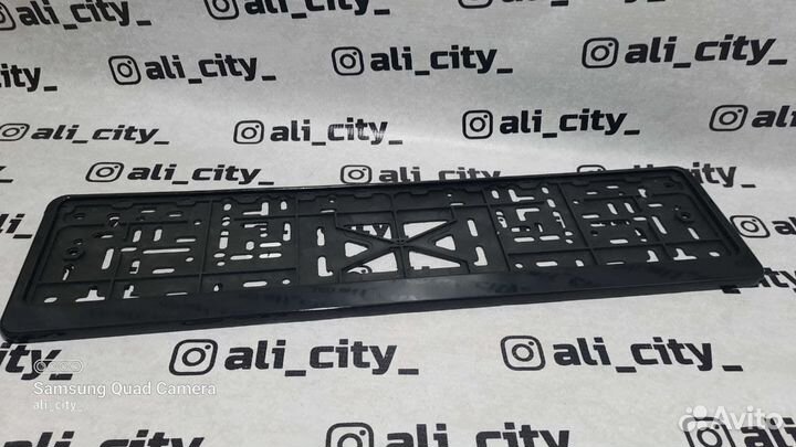 Рамка под номер без логотипа черный