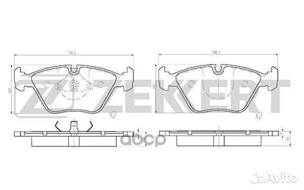 Колодки торм. диск. передн. BMW 3 (E36) 92- 5