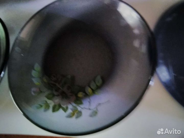 Розетки цветное стекло СССР набор